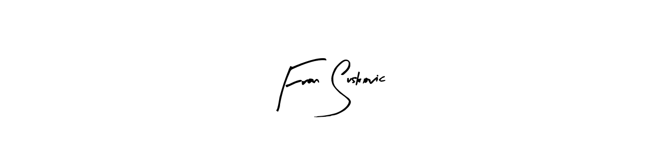 How to make Fran Suskovic name signature. Use Arty Signature style for creating short signs online. This is the latest handwritten sign. Fran Suskovic signature style 8 images and pictures png