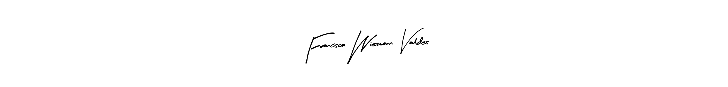 How to make Francisca Wiesmann Valdes name signature. Use Arty Signature style for creating short signs online. This is the latest handwritten sign. Francisca Wiesmann Valdes signature style 8 images and pictures png