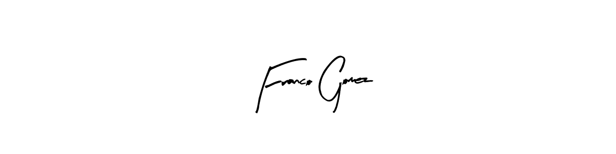 Make a beautiful signature design for name Franco Gomez. With this signature (Arty Signature) style, you can create a handwritten signature for free. Franco Gomez signature style 8 images and pictures png