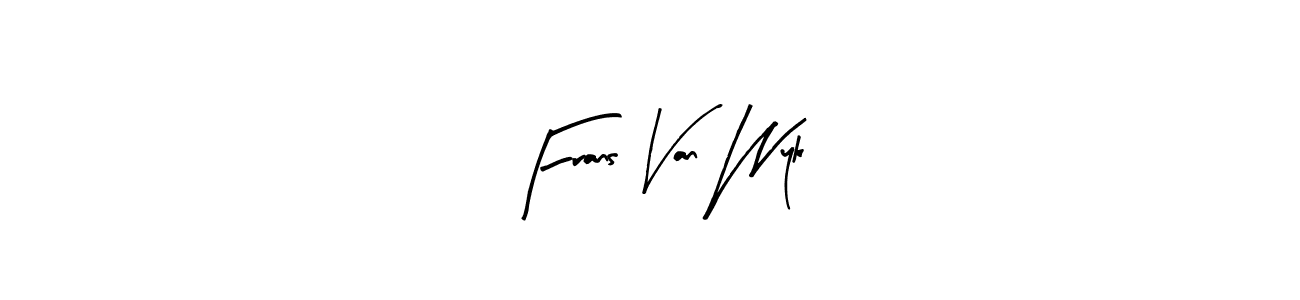 You should practise on your own different ways (Arty Signature) to write your name (Frans Van Wyk) in signature. don't let someone else do it for you. Frans Van Wyk signature style 8 images and pictures png
