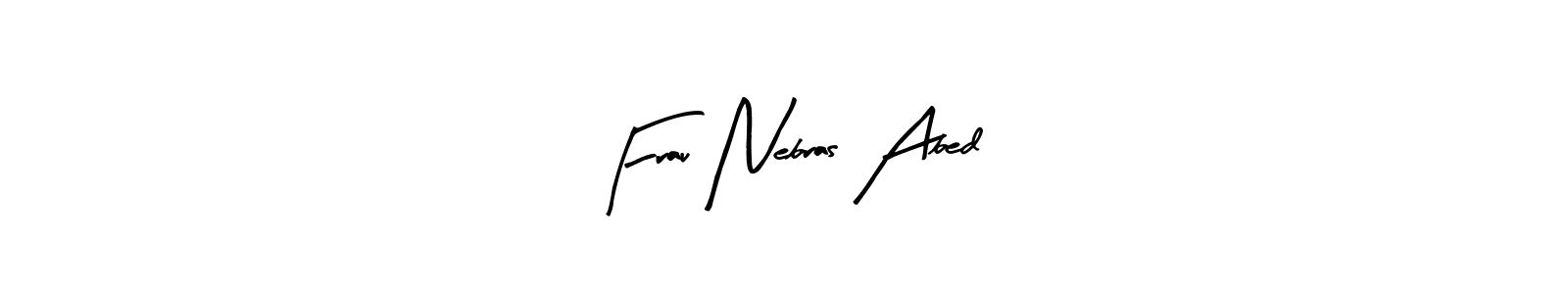 Here are the top 10 professional signature styles for the name Frau Nebras Abed. These are the best autograph styles you can use for your name. Frau Nebras Abed signature style 8 images and pictures png