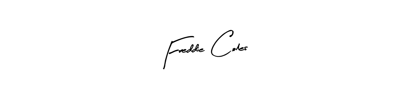 Arty Signature is a professional signature style that is perfect for those who want to add a touch of class to their signature. It is also a great choice for those who want to make their signature more unique. Get Freddie Coles name to fancy signature for free. Freddie Coles signature style 8 images and pictures png