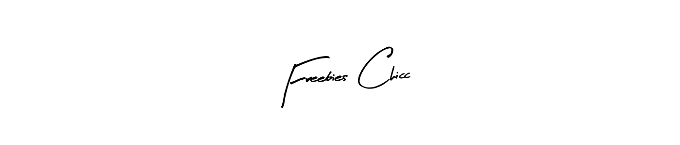 How to make Freebies Chicc name signature. Use Arty Signature style for creating short signs online. This is the latest handwritten sign. Freebies Chicc signature style 8 images and pictures png