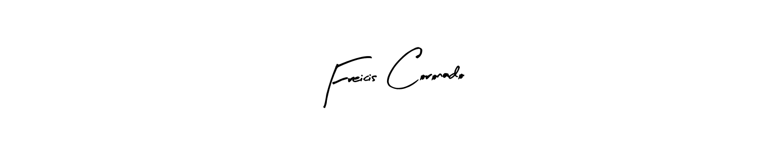 Arty Signature is a professional signature style that is perfect for those who want to add a touch of class to their signature. It is also a great choice for those who want to make their signature more unique. Get Freicis Coronado name to fancy signature for free. Freicis Coronado signature style 8 images and pictures png