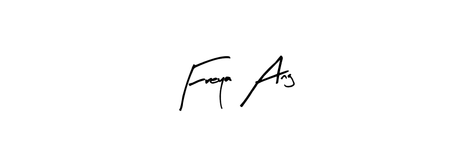 Similarly Arty Signature is the best handwritten signature design. Signature creator online .You can use it as an online autograph creator for name Freya Ang. Freya Ang signature style 8 images and pictures png