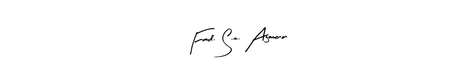 Also You can easily find your signature by using the search form. We will create Frmd. S.m. Agamenon name handwritten signature images for you free of cost using Arty Signature sign style. Frmd. S.m. Agamenon signature style 8 images and pictures png