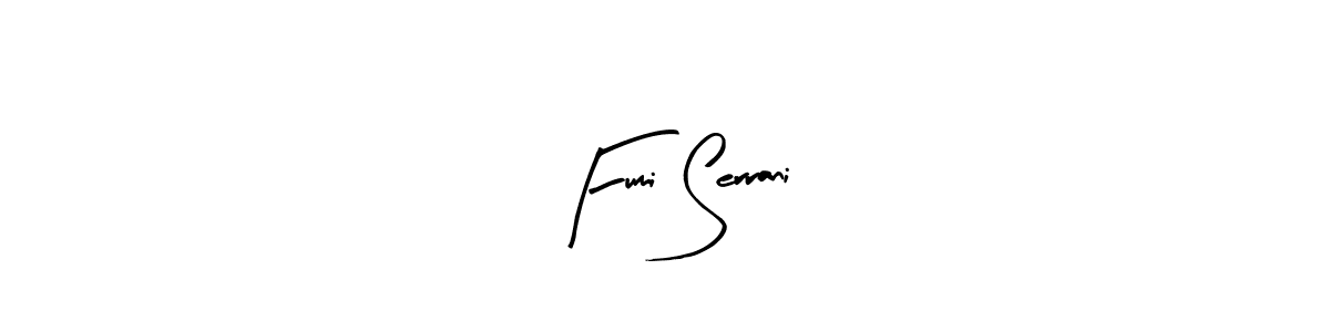 The best way (Arty Signature) to make a short signature is to pick only two or three words in your name. The name Fumi Serrani include a total of six letters. For converting this name. Fumi Serrani signature style 8 images and pictures png