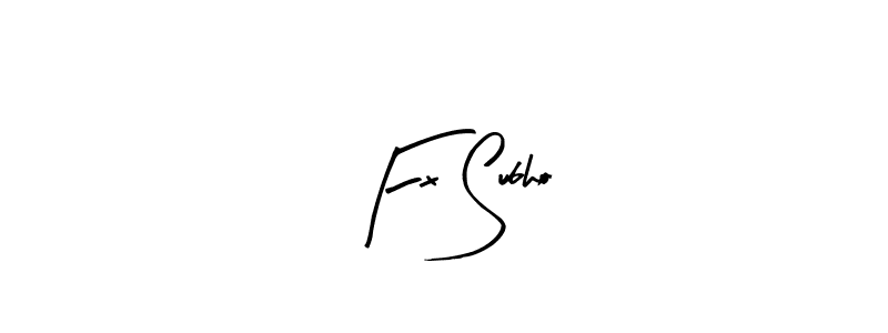 Also we have Fx Subho name is the best signature style. Create professional handwritten signature collection using Arty Signature autograph style. Fx Subho signature style 8 images and pictures png