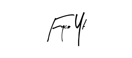 The best way (Arty Signature) to make a short signature is to pick only two or three words in your name. For converting this name Fyco Yt. Fyco Yt signature style 8 images and pictures png