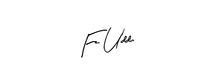 Similarly Arty Signature is the best handwritten signature design. Signature creator online .You can use it as an online autograph creator for name Fz Uddin. Fz Uddin signature style 8 images and pictures png