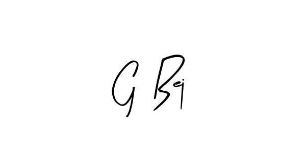 The best way (Arty Signature) to make a short signature is to pick only two or three words in your name. The name G  Bej include a total of six letters. For converting this name. G  Bej signature style 8 images and pictures png