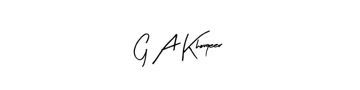This is the best signature style for the G A Khouqeer name. Also you like these signature font (Arty Signature). Mix name signature. G A Khouqeer signature style 8 images and pictures png