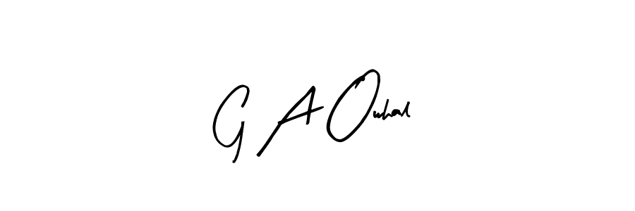 G A Owhal stylish signature style. Best Handwritten Sign (Arty Signature) for my name. Handwritten Signature Collection Ideas for my name G A Owhal. G A Owhal signature style 8 images and pictures png