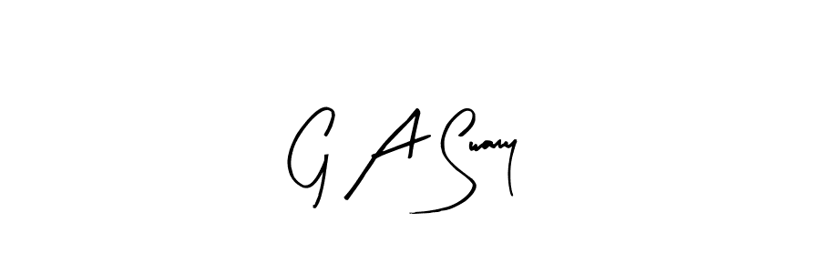 How to make G A Swamy name signature. Use Arty Signature style for creating short signs online. This is the latest handwritten sign. G A Swamy signature style 8 images and pictures png