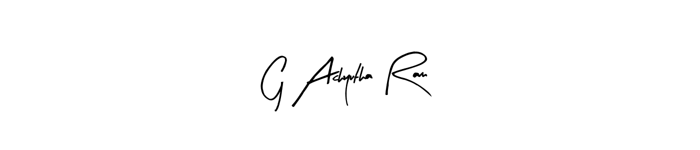 Make a beautiful signature design for name G Achyutha Ram. With this signature (Arty Signature) style, you can create a handwritten signature for free. G Achyutha Ram signature style 8 images and pictures png