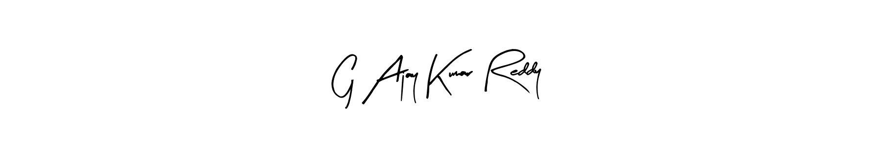 The best way (Arty Signature) to make a short signature is to pick only two or three words in your name. The name G Ajay Kumar Reddy include a total of six letters. For converting this name. G Ajay Kumar Reddy signature style 8 images and pictures png