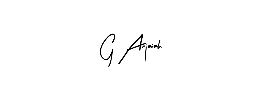 You can use this online signature creator to create a handwritten signature for the name G Anjaiah. This is the best online autograph maker. G Anjaiah signature style 8 images and pictures png