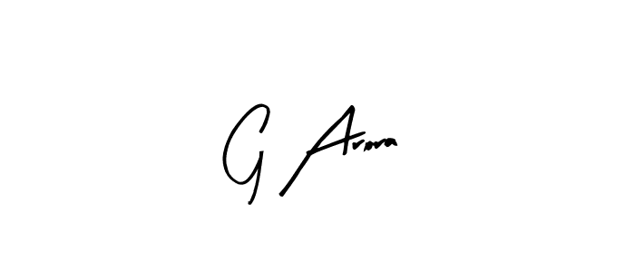 Make a beautiful signature design for name G Arora. With this signature (Arty Signature) style, you can create a handwritten signature for free. G Arora signature style 8 images and pictures png