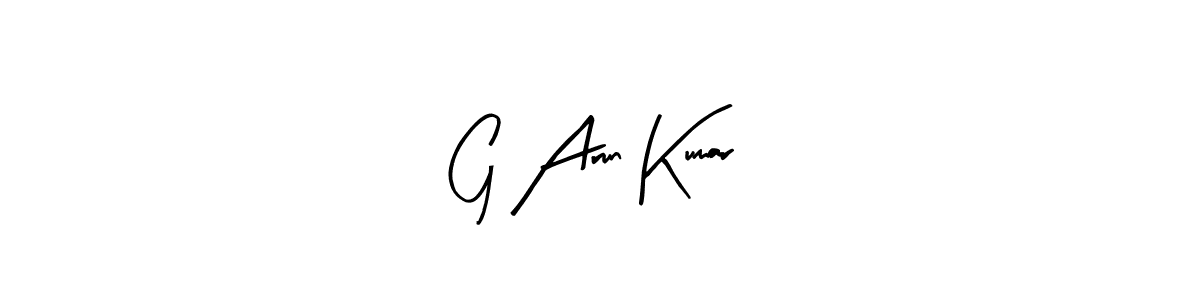 How to make G Arun Kumar signature? Arty Signature is a professional autograph style. Create handwritten signature for G Arun Kumar name. G Arun Kumar signature style 8 images and pictures png