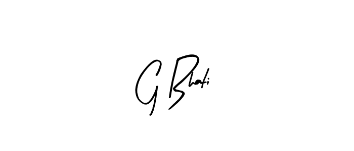 The best way (Arty Signature) to make a short signature is to pick only two or three words in your name. The name G Bhati include a total of six letters. For converting this name. G Bhati signature style 8 images and pictures png
