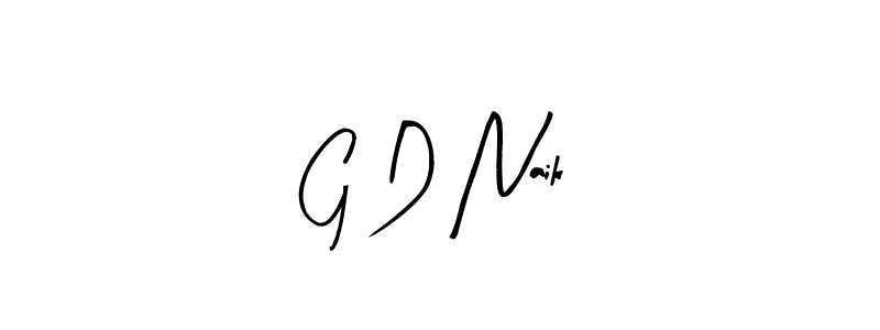 Design your own signature with our free online signature maker. With this signature software, you can create a handwritten (Arty Signature) signature for name G D Naik. G D Naik signature style 8 images and pictures png