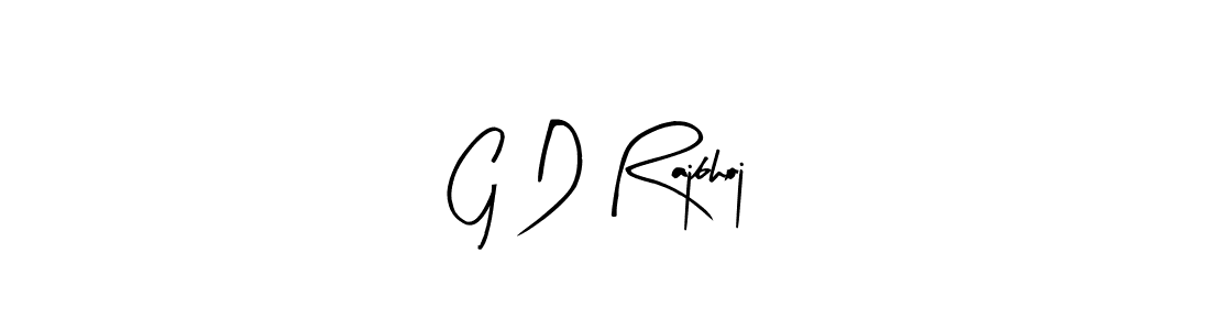Arty Signature is a professional signature style that is perfect for those who want to add a touch of class to their signature. It is also a great choice for those who want to make their signature more unique. Get G D Rajbhoj name to fancy signature for free. G D Rajbhoj signature style 8 images and pictures png