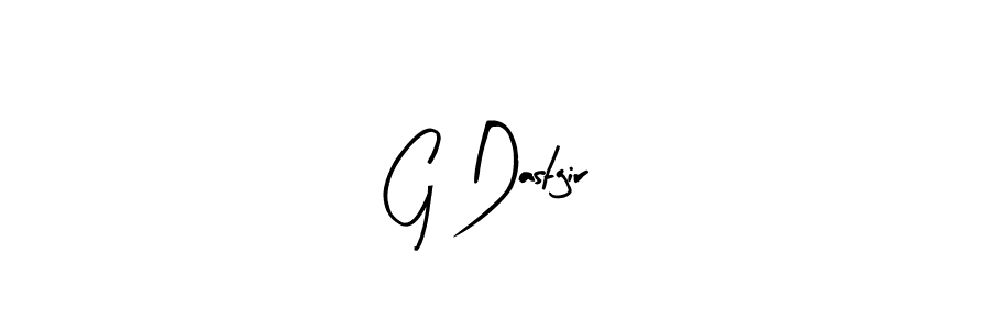 Design your own signature with our free online signature maker. With this signature software, you can create a handwritten (Arty Signature) signature for name G Dastgir. G Dastgir signature style 8 images and pictures png