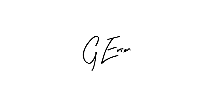 G Erson stylish signature style. Best Handwritten Sign (Arty Signature) for my name. Handwritten Signature Collection Ideas for my name G Erson. G Erson signature style 8 images and pictures png