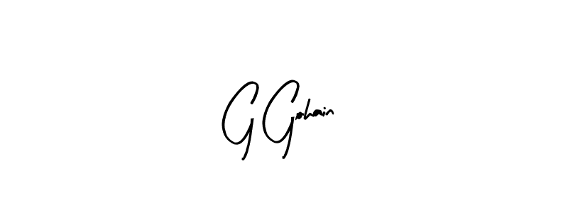 Similarly Arty Signature is the best handwritten signature design. Signature creator online .You can use it as an online autograph creator for name G Gohain. G Gohain signature style 8 images and pictures png