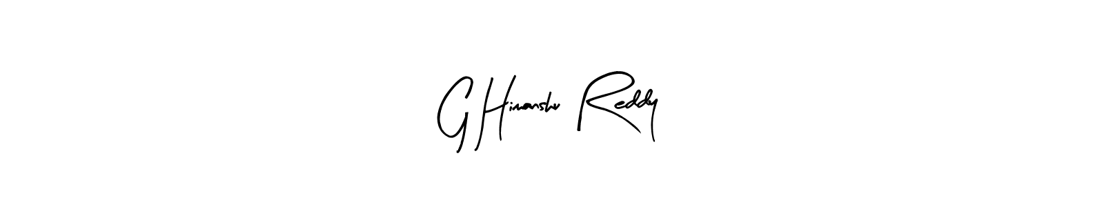 Arty Signature is a professional signature style that is perfect for those who want to add a touch of class to their signature. It is also a great choice for those who want to make their signature more unique. Get G Himanshu Reddy name to fancy signature for free. G Himanshu Reddy signature style 8 images and pictures png