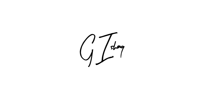 if you are searching for the best signature style for your name G Ishaq. so please give up your signature search. here we have designed multiple signature styles  using Arty Signature. G Ishaq signature style 8 images and pictures png
