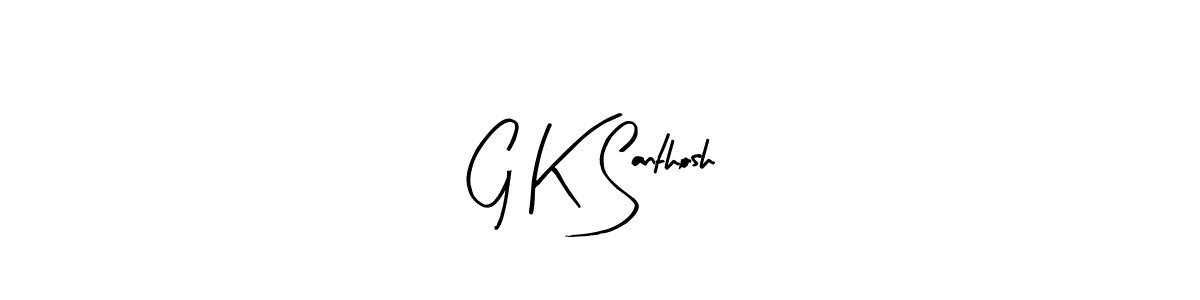 This is the best signature style for the G K Santhosh name. Also you like these signature font (Arty Signature). Mix name signature. G K Santhosh signature style 8 images and pictures png