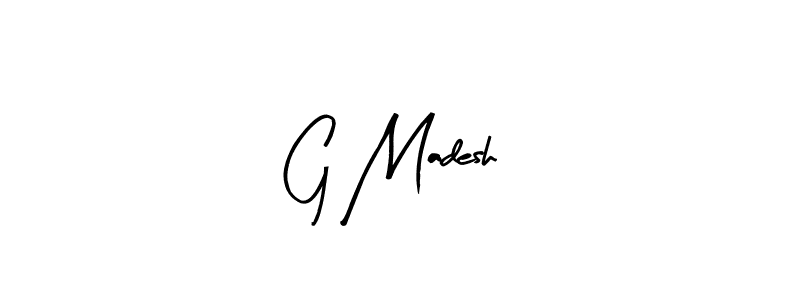 Design your own signature with our free online signature maker. With this signature software, you can create a handwritten (Arty Signature) signature for name G Madesh. G Madesh signature style 8 images and pictures png