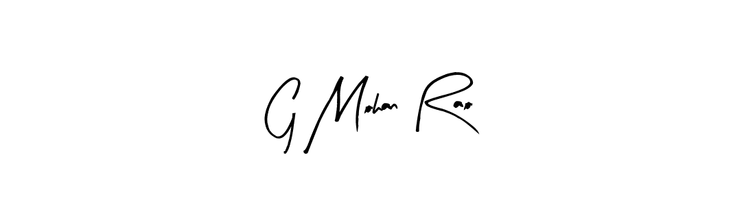 Arty Signature is a professional signature style that is perfect for those who want to add a touch of class to their signature. It is also a great choice for those who want to make their signature more unique. Get G Mohan Rao name to fancy signature for free. G Mohan Rao signature style 8 images and pictures png