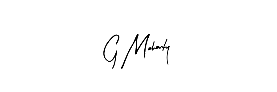 The best way (Arty Signature) to make a short signature is to pick only two or three words in your name. The name G Mohanty include a total of six letters. For converting this name. G Mohanty signature style 8 images and pictures png
