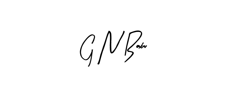 G N Babu stylish signature style. Best Handwritten Sign (Arty Signature) for my name. Handwritten Signature Collection Ideas for my name G N Babu. G N Babu signature style 8 images and pictures png