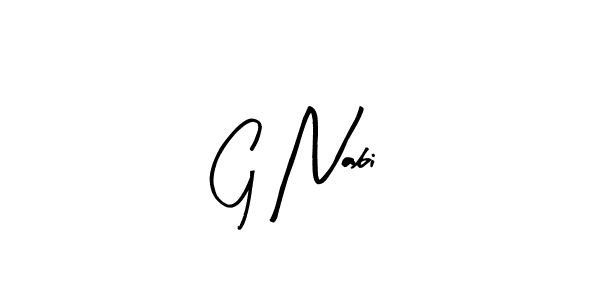 if you are searching for the best signature style for your name G Nabi. so please give up your signature search. here we have designed multiple signature styles  using Arty Signature. G Nabi signature style 8 images and pictures png