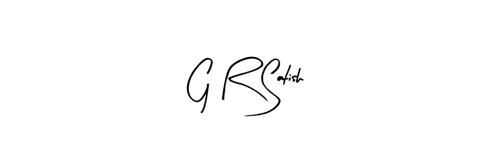 Make a beautiful signature design for name G R Satish. With this signature (Arty Signature) style, you can create a handwritten signature for free. G R Satish signature style 8 images and pictures png