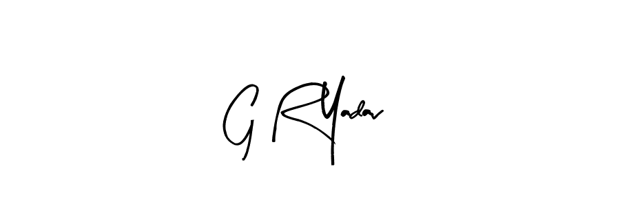 Use a signature maker to create a handwritten signature online. With this signature software, you can design (Arty Signature) your own signature for name G R Yadav. G R Yadav signature style 8 images and pictures png