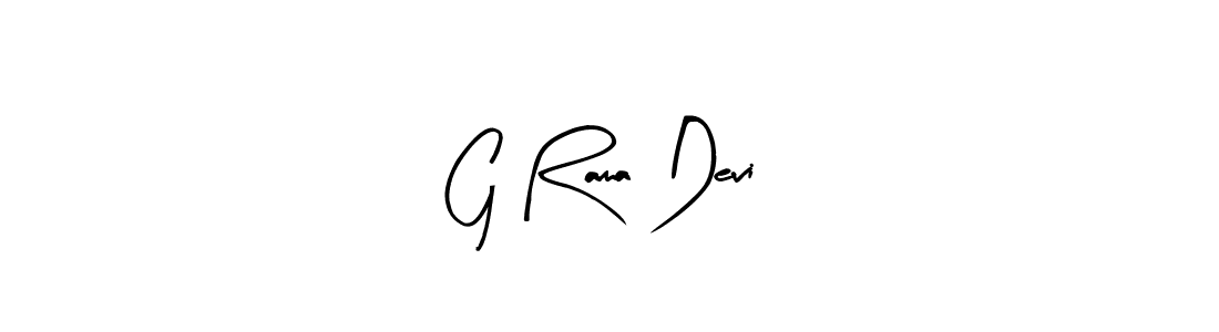 Arty Signature is a professional signature style that is perfect for those who want to add a touch of class to their signature. It is also a great choice for those who want to make their signature more unique. Get G Rama Devi name to fancy signature for free. G Rama Devi signature style 8 images and pictures png