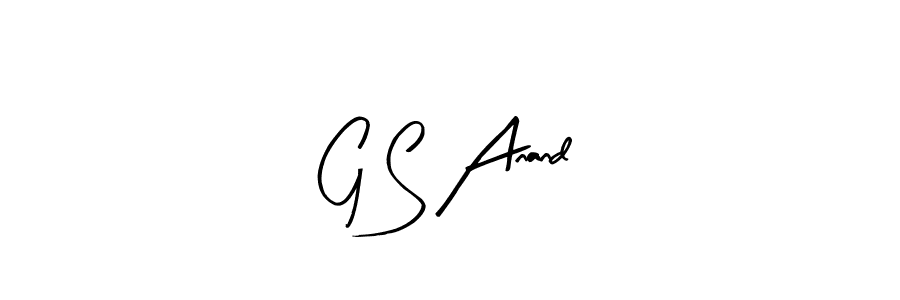 Create a beautiful signature design for name G S Anand. With this signature (Arty Signature) fonts, you can make a handwritten signature for free. G S Anand signature style 8 images and pictures png