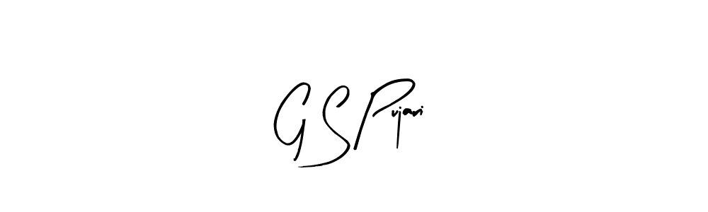 Make a beautiful signature design for name G S Pujari. With this signature (Arty Signature) style, you can create a handwritten signature for free. G S Pujari signature style 8 images and pictures png