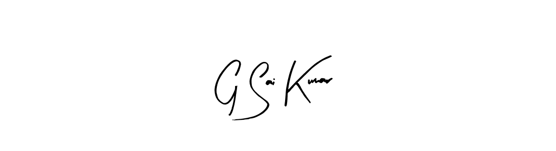 Use a signature maker to create a handwritten signature online. With this signature software, you can design (Arty Signature) your own signature for name G Sai Kumar. G Sai Kumar signature style 8 images and pictures png