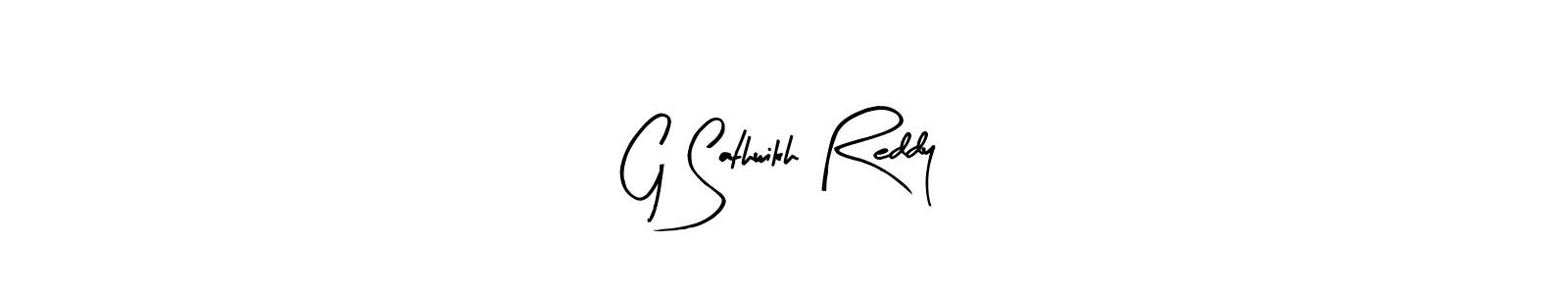 Use a signature maker to create a handwritten signature online. With this signature software, you can design (Arty Signature) your own signature for name G Sathwikh Reddy. G Sathwikh Reddy signature style 8 images and pictures png