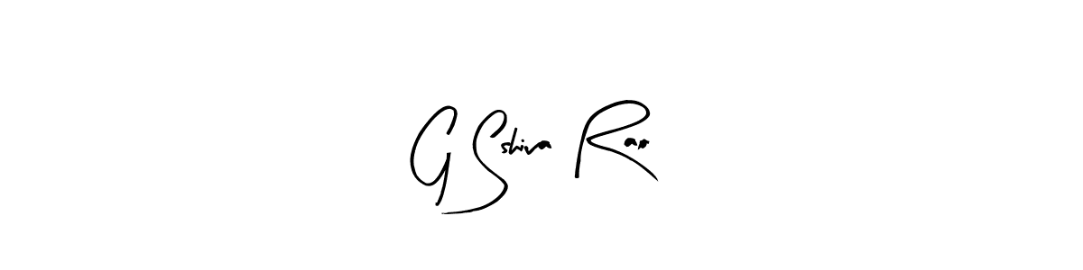 How to make G Sshiva Rao name signature. Use Arty Signature style for creating short signs online. This is the latest handwritten sign. G Sshiva Rao signature style 8 images and pictures png