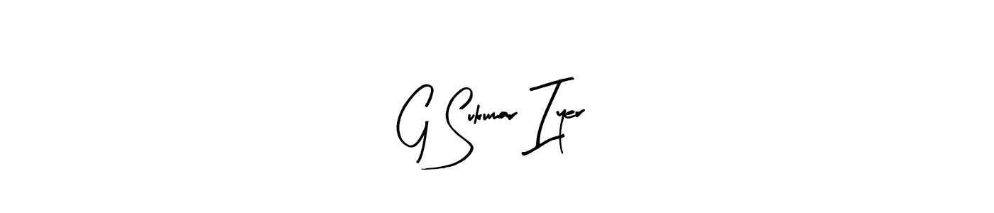 Make a beautiful signature design for name G Sukumar Iyer. Use this online signature maker to create a handwritten signature for free. G Sukumar Iyer signature style 8 images and pictures png