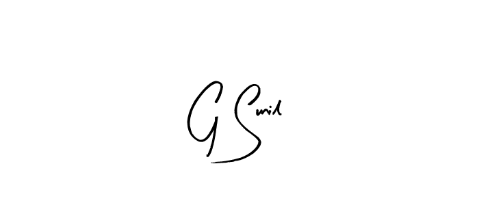 You can use this online signature creator to create a handwritten signature for the name G Sunil. This is the best online autograph maker. G Sunil signature style 8 images and pictures png