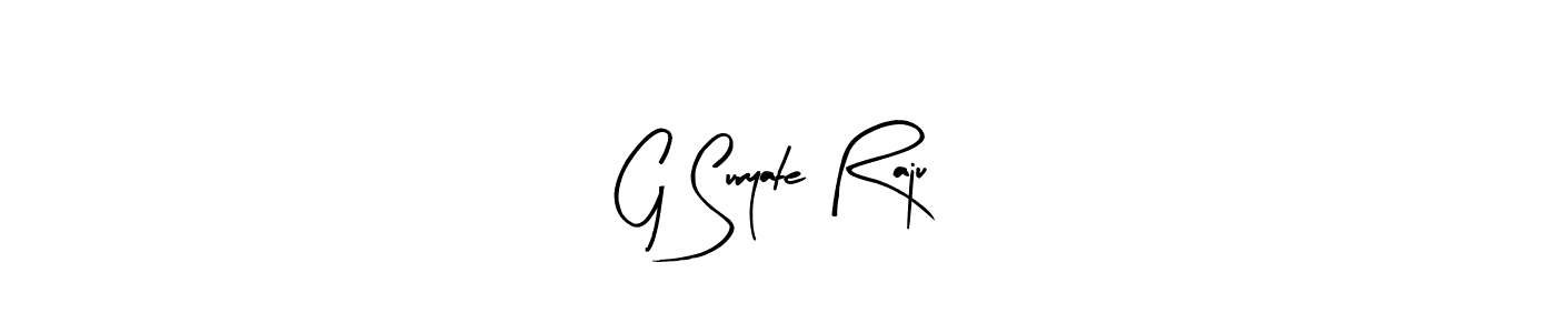 Design your own signature with our free online signature maker. With this signature software, you can create a handwritten (Arty Signature) signature for name G Suryate Raju. G Suryate Raju signature style 8 images and pictures png
