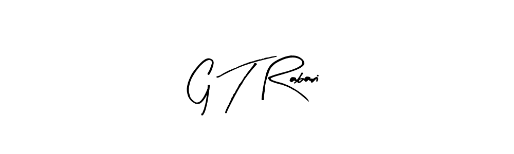 Similarly Arty Signature is the best handwritten signature design. Signature creator online .You can use it as an online autograph creator for name G T Rabari. G T Rabari signature style 8 images and pictures png