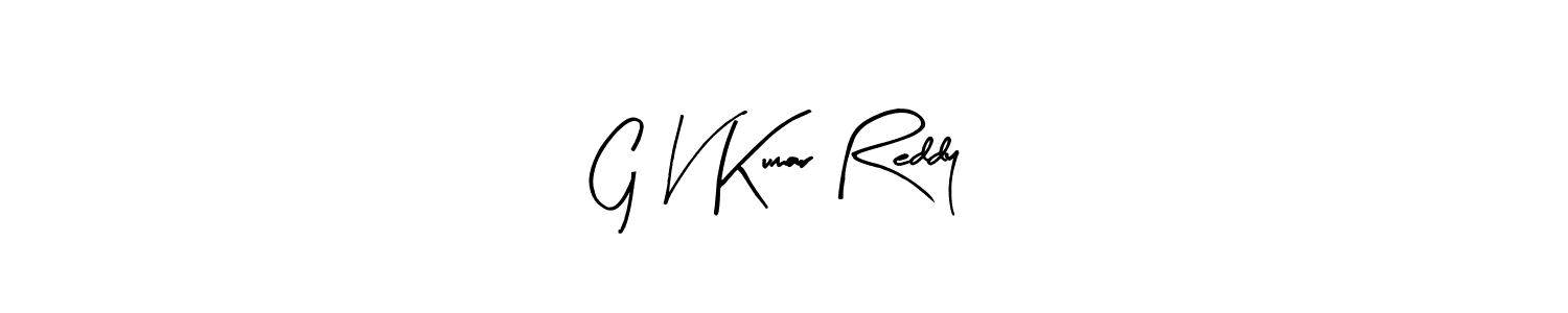 Design your own signature with our free online signature maker. With this signature software, you can create a handwritten (Arty Signature) signature for name G V Kumar Reddy. G V Kumar Reddy signature style 8 images and pictures png